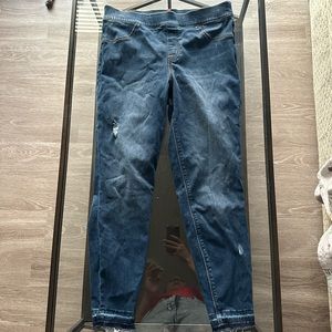SPANX Vintage Distressed Ankle Skinny Jeans jeans in large.